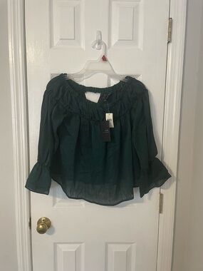 New With Tags Just One Answer Anthropologie Green Blouse